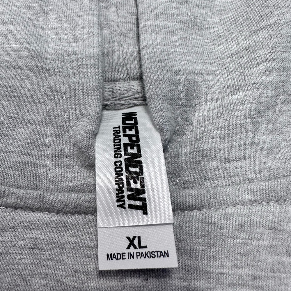 Independent trading company Oversized basic gray hooded sweatshirt - Picture 3 of 6
